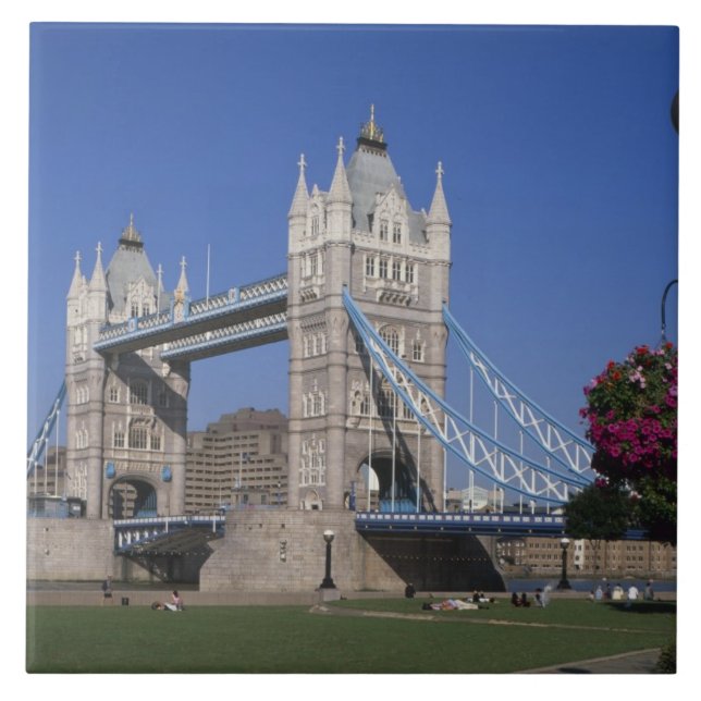 Tower Bridge, River Thames, London, England Tile (Front)