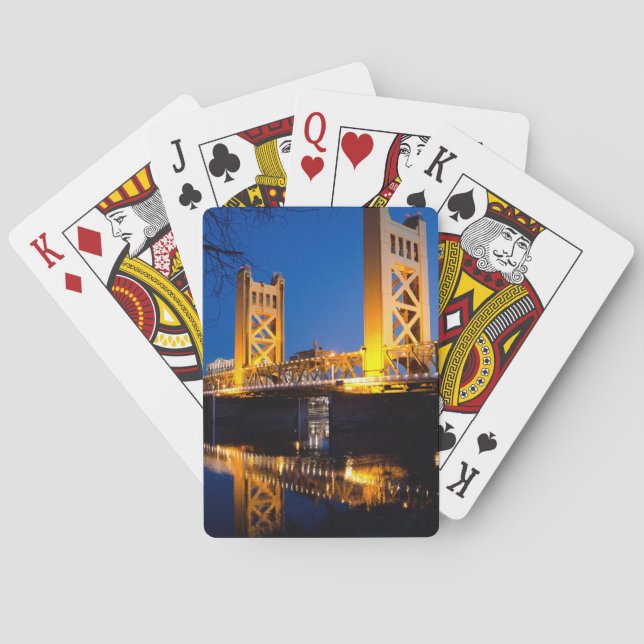 Tower Bridge - Sacramento, CA Playing Cards (Back)