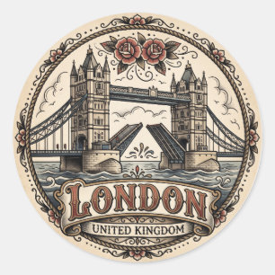 Tower Bridge United Kingdom Classic Round Sticker
