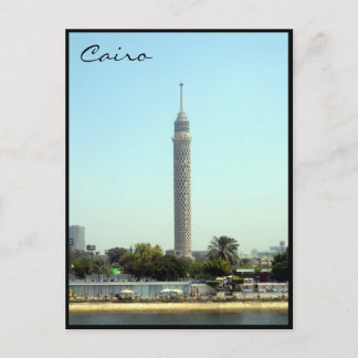 tower cairo border postcard