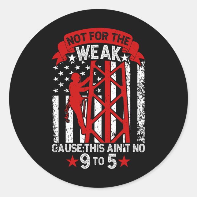 Tower Climber  Classic Round Sticker (Front)