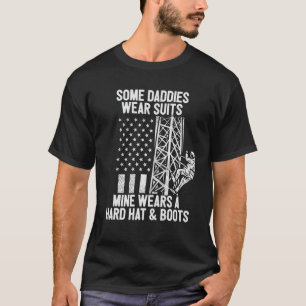 Tower Climber Daughter Son American Flag Fathers D T-Shirt