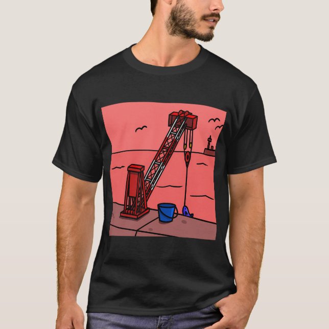 Tower crane Ã— Fishing rod T-Shirt (Front)