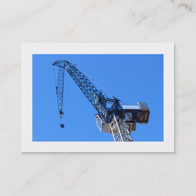 Tower Crane (Bordered) Business Card (Front)