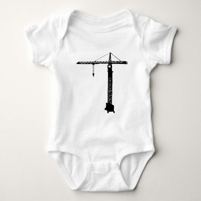 tower crane grue baby bodysuit (Front)