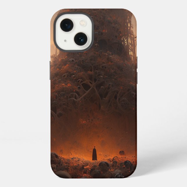 Tower Made Of Bones Dark Fantasy Art iPhone Case (Back)