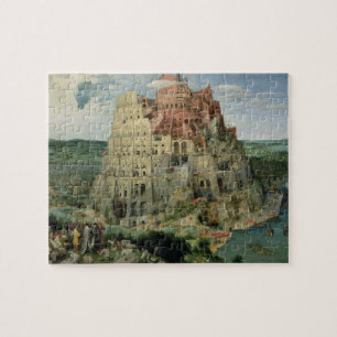 Tower of Babel, 1563 (oil on panel) Jigsaw Puzzle