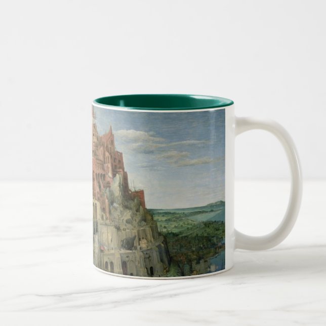 Tower of Babel, 1563 (oil on panel) Two-Tone Coffee Mug (Right)
