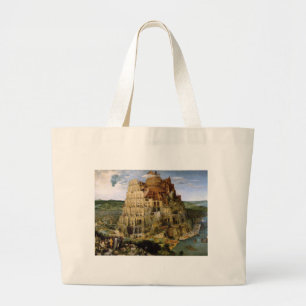 Tower of Babel by Brueghel Large Tote Bag