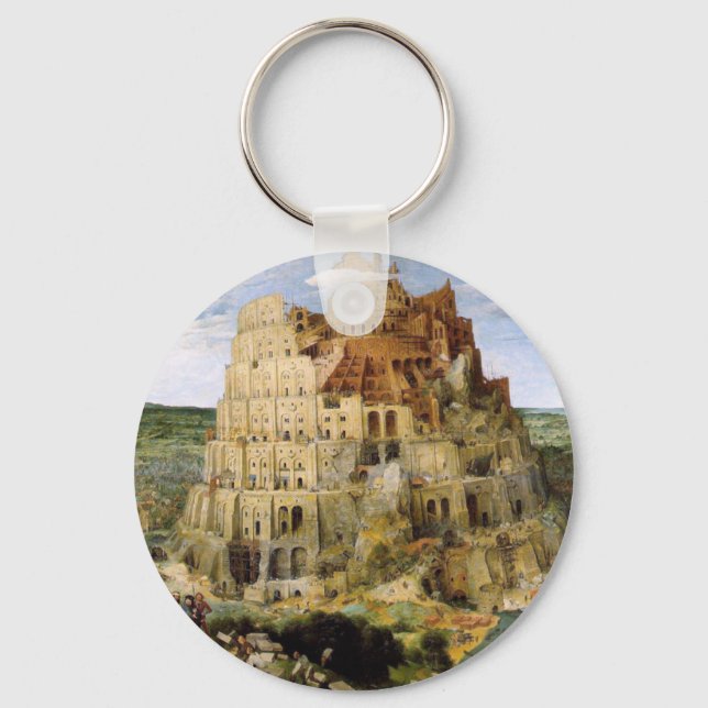 Tower of Babel - Peter Bruegel Key Ring (Front)