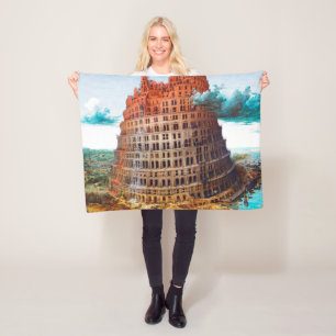 Tower of Babel, Pieter Bruegel the Elder Fleece Blanket