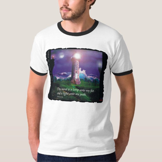 'Tower of Light & Love' Men's Ringer T-Shirt (Front)