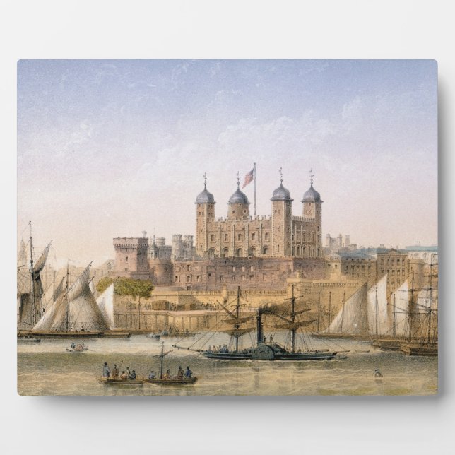Tower of London, c.1862 (colour litho) Plaque (Front)