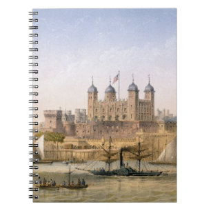 Tower of London, c.1862 (colour litho) Spiral Notebook