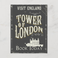 Tower of london England vintage poster