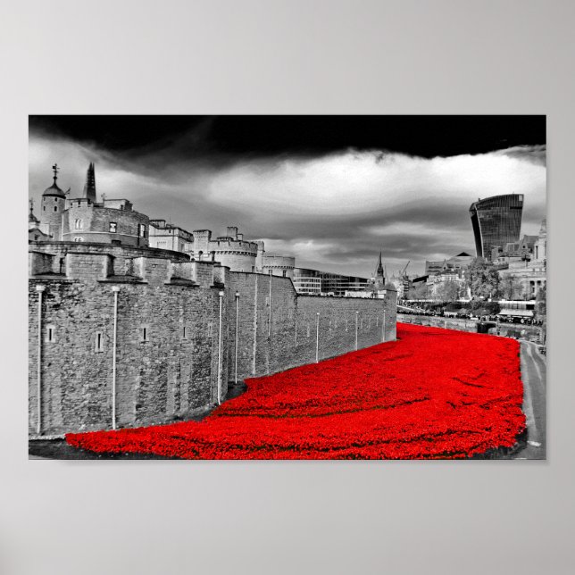 Tower Of London Poppies Red Poppy Poster (Front)