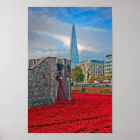 Tower of London Red Poppies England UK
