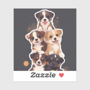 Tower of Puppies – Cute & Wholesome Pet Art