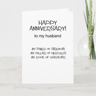 Tower of strength wedding anniversary card