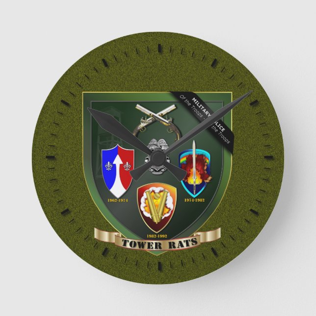 Tower Rats Round Clock (Front)