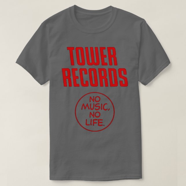 Tower Record No Music No Life Record T-Shirt (Design Front)