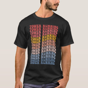 Tower Running Groovy Retro Sports T-Shirt