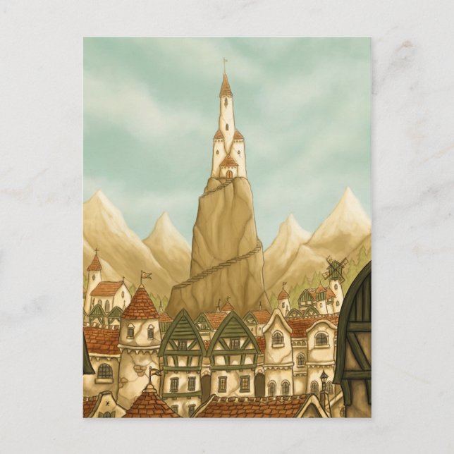 towering fantasy art postcard (Front)