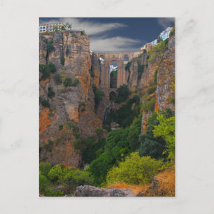 Towering From Above- Ronda Spain Postcard