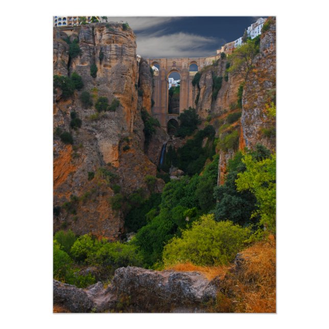 Towering from Above- Ronda Spain Poster (Front)
