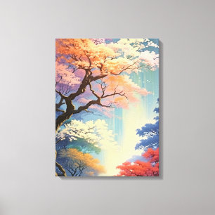 Towering Titan: A Majestic Tree in the Forest Canvas Print