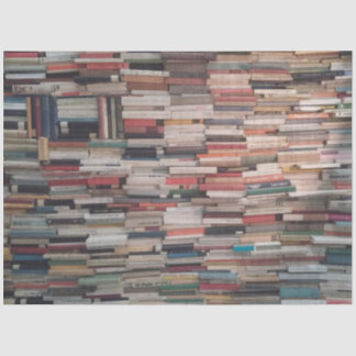 Towering Wall of Books Tissue Paper