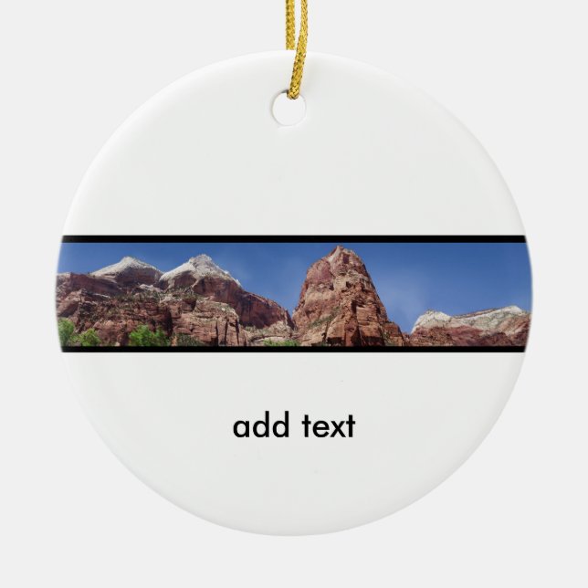 Towers of the Virgin Panoramic Ceramic Tree Decoration (Front)