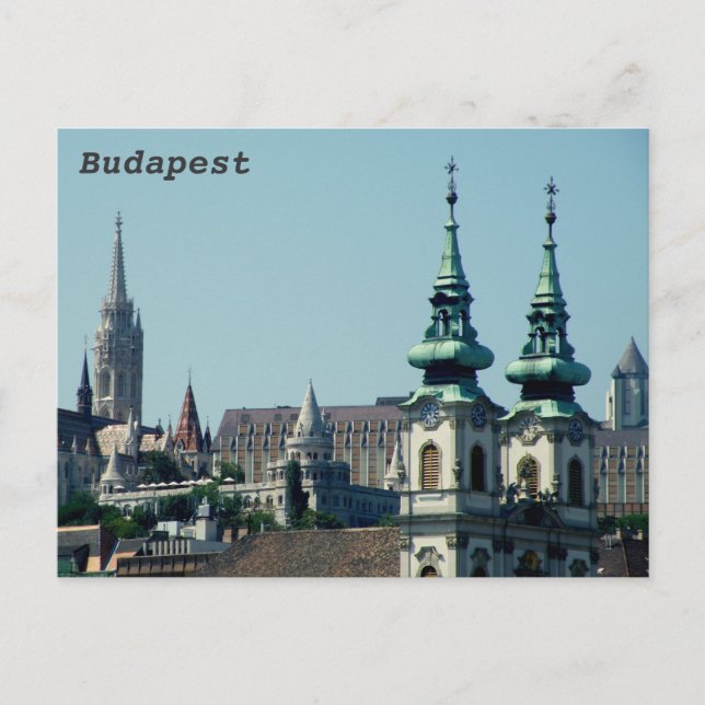 Towers over Budapest Postcard (Front)