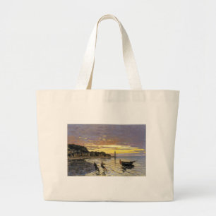 Towing a Boat, Honfleur Large Tote Bag