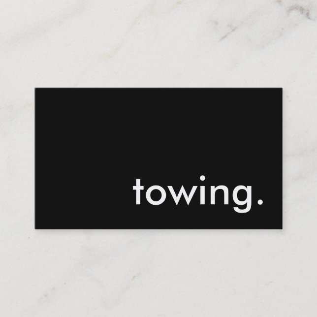 towing. business card (Front)