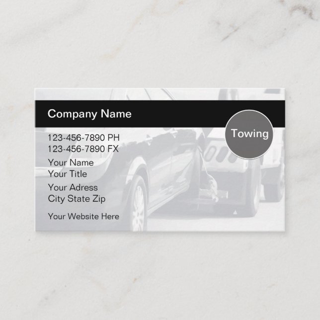 Towing Business Cards (Front)