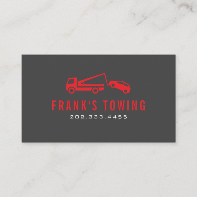 Towing Company Business Card (Front)