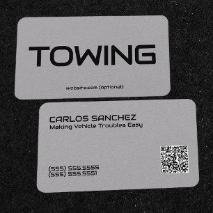 Towing Custom QR Premium Business Card