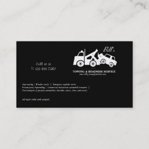 Towing Roadside Wrecker Service Business Card
