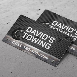 Towing Service Metal Tow Hook Professional Business Card