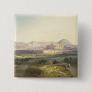 Town and citadel of Ghuznee, plate 18 from 'Scener 15 Cm Square Badge