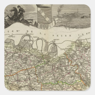 Town and Cities Square Sticker