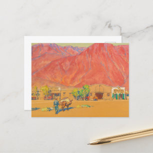 Town and Cliffs by Maynard Dixon Postcard