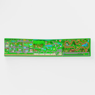 Town-Campground-Safari Roads for Cars 2.5x12Banner Banner