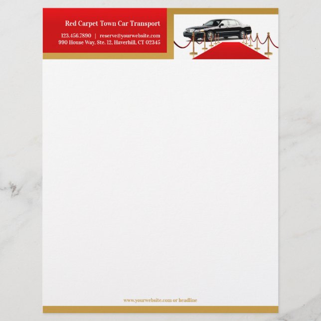 Town Car Letterhead Design (Front)