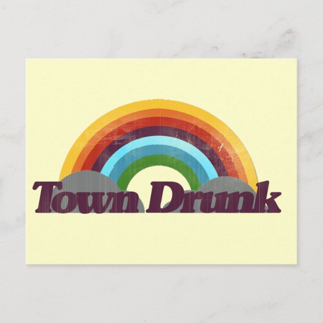 Town Drunk Postcard (Front)