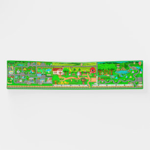 Town-Farm-Campground Roads for Cars 2.5x12 Banner