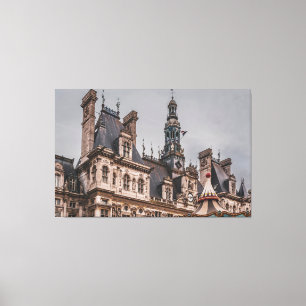 Town Hall Building, Paris, France Canvas Print