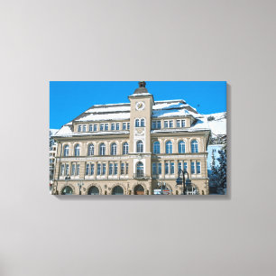 Town Hall in St Moritz, Switzerland Canvas Print