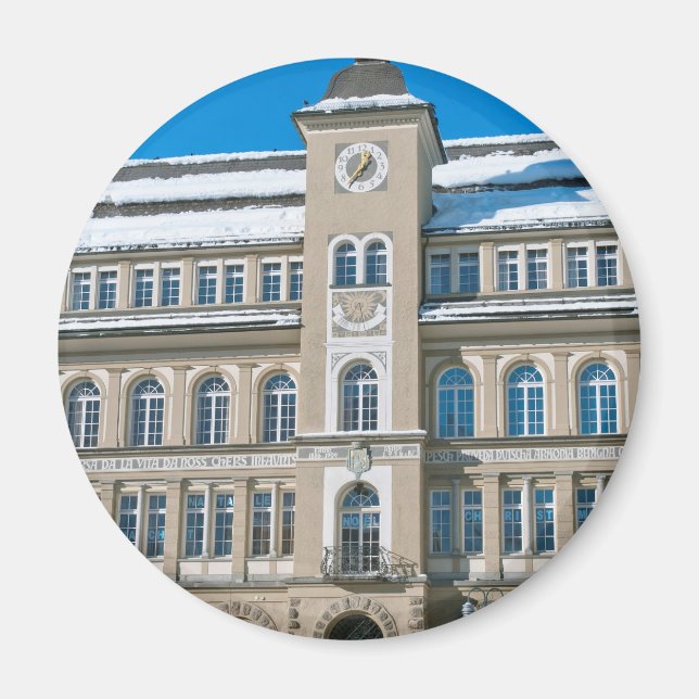 Town Hall in St Moritz, Switzerland Magnet (Front)
